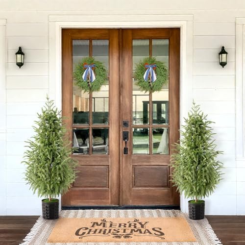 Christmas Decorations, 2 Pack 3FT Artificial Norfolk Pine Tree