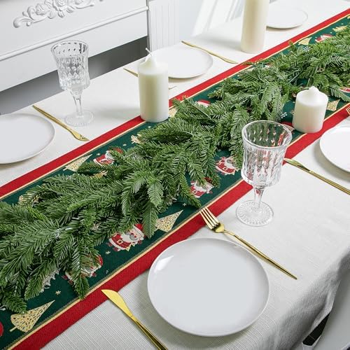 9.8 Ft Realistic Touch Norfolk Pine Garland, Christmas Garland for Mantle