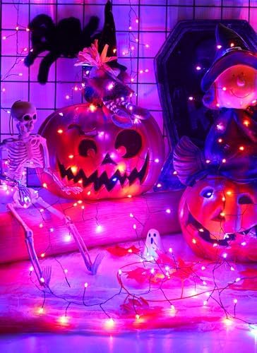 240 LED Solar Halloween Lights Outdoor Waterproof IP65, 20FT 8 Light Modes