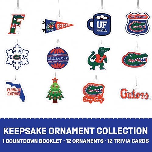Florida Gators 12-Day Christmas Ornament Advent Calendar Football UF Gift