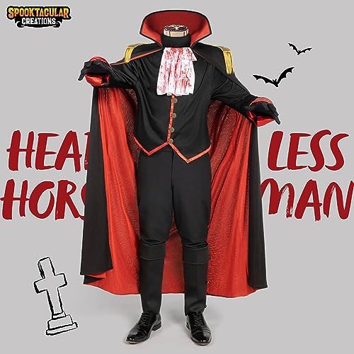 Spooktacular Creations Halloween Headless Horseman Costume, Black Headless Cape, Mens Halloween Costumes for 2026