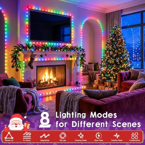 400 LED Christmas Lights 131 FT Multicolor Outdoor Remote Plug