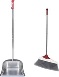 Healifty 1set Broom and Dustpan Handle for Easy Cleaning Home Office and Kitchen Soft Bristles for Efficient Dust Collection and Versatile Use