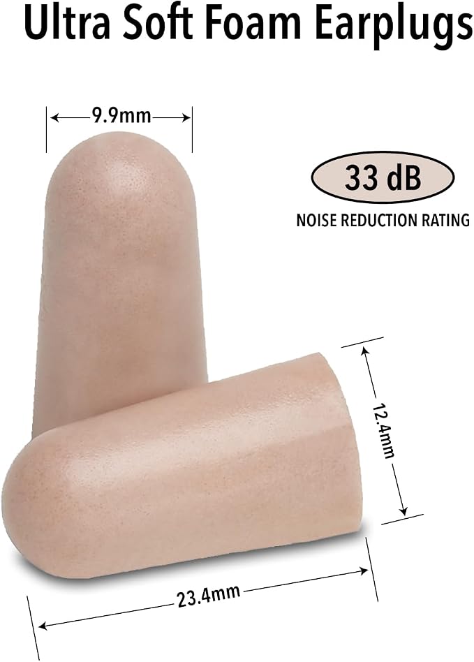 Mack's Ultra Soft Foam Earplugs, 100 Pair - 33dB Highest NRR, Comfortable Ear Plugs for Sleeping, Snoring, Travel, Concerts, Studying and Loud Noise | Made in USA (Pack of 4)
