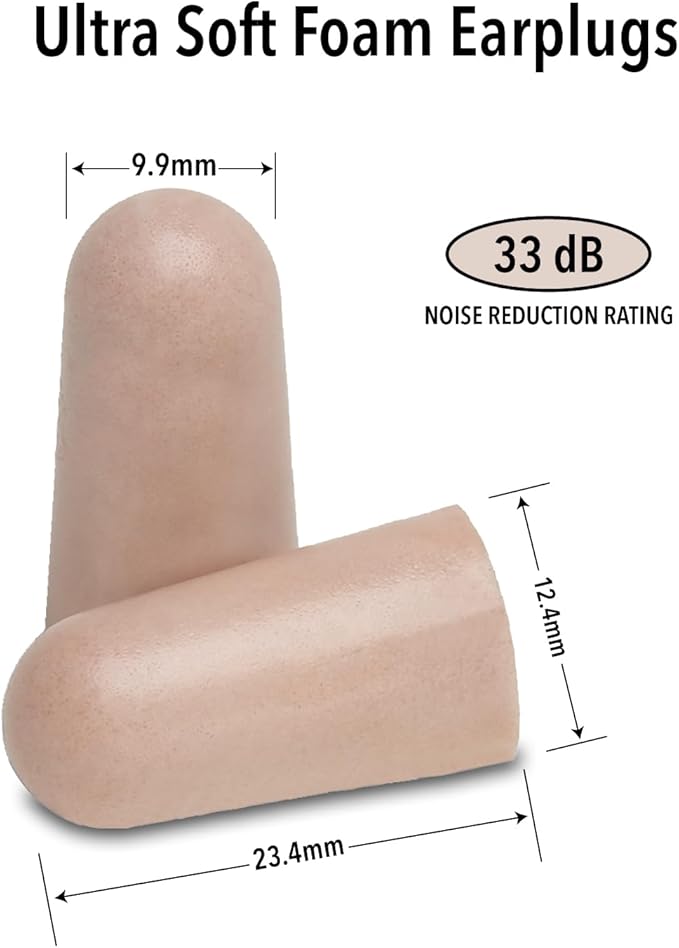 Mack's Ultra Soft Foam Earplugs, 100 Pair - 33dB Highest NRR, Comfortable Ear Plugs for Sleeping, Snoring, Travel, Concerts, Studying and Loud Noise | Made in USA