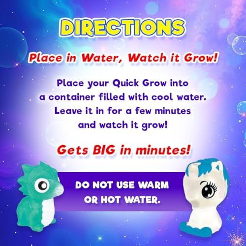 JA-RU Magic Grow Toy (24 Units Assorted) Place in Water & Grows 319-24