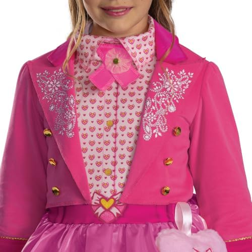 Disguise Girls' Disney Descendants Deluxe Pink Costume for Kids, Official Wicked Wonderland Halloween Costume Dress