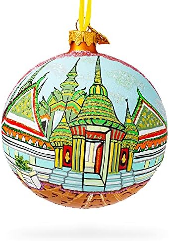 Wat Phra Chetuphon (Wat Pho), Bangkok, Thailand Glass Christmas Ornament
