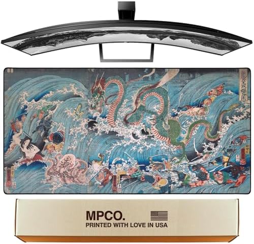 MPCO. Dragon King Large Gaming Desk Pad, 36" x 17" Duraglyde Desk Mat