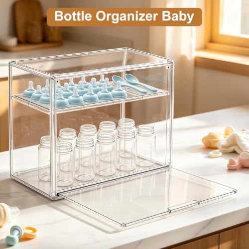 ERTIUANIO Baby Bottle Organizer for Countertop Cabinet Storage