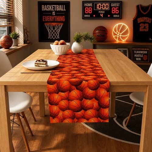 Basketball Party Decorations - Basketball Table Runner