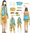 Party Costume Women New Yellow Outfit for Halloween Dress up Carnival