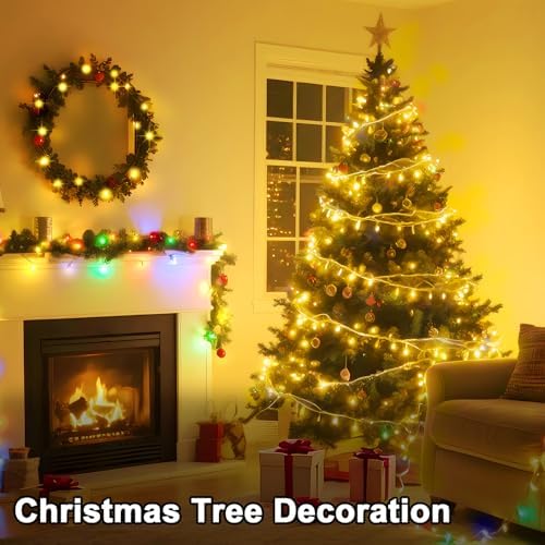 328 FT 1000 LED String Lights Outdoor Indoor, Christams String Lights Waterproof 8 Modes & Timer, Fairy Lights Plug in for Bedroom, Weeding, Patio, Party, Holiday,Christmas Decor (Warm White)