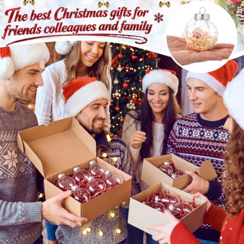Wettarn 50 Pcs 2.36" Clear Plastic Disc Ornaments