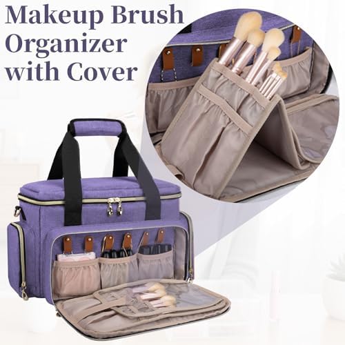GDNasist Large Makeup Bag, Portable Travel Makeup Bag Organizer
