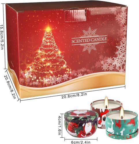 Howemon 36 Pack Christmas Scented Candles Set for Home, Relaxing Stress Relief, Aromatherapy - Natural Soy Wax and Fragrance - Gifts for Women, Mom, Best Friend, Wife, Birthday