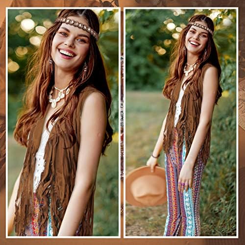 Leumoi 5 Pcs 60s 70s Costume for Women Disco Outfits