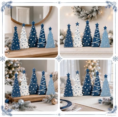 Christmas Decorations Indoor, Blue Christmas Star Tree Home Decor