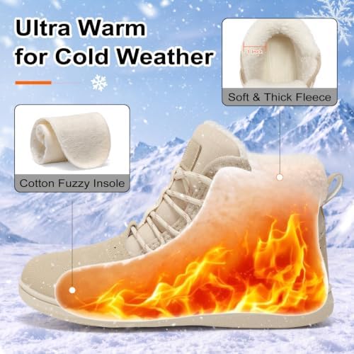 BARERUN Womens Waterproof Winter Snow Boots Lightweight Warm Ankle Booties