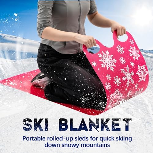 Leyndo 54" Snow Sled for Adults Roll up Mat