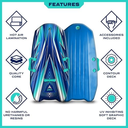 Artikfun 36in Winter Foam Snow Sled with Tow Rope and Handles