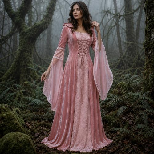 Women Deluxe Witch Dress Renaissance Vampire Halloween Costume