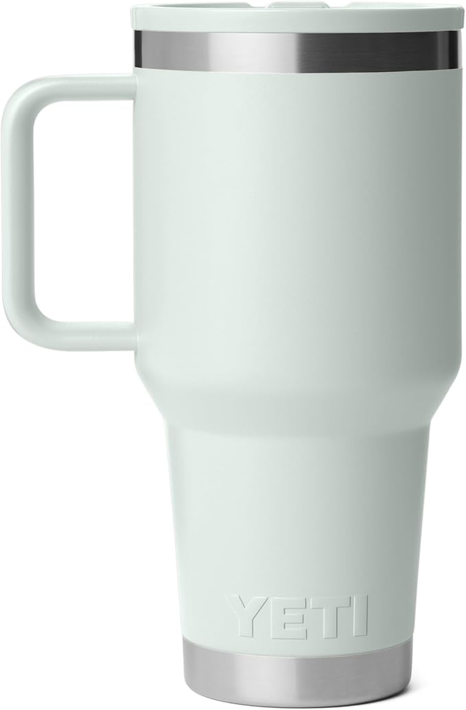 YETI Rambler 30 oz Travel Mug with Flip Straw Lid – Stainless Steel, Vacuum Insulated, Leakproof, Cup Holder Friendly, Ridgeline
