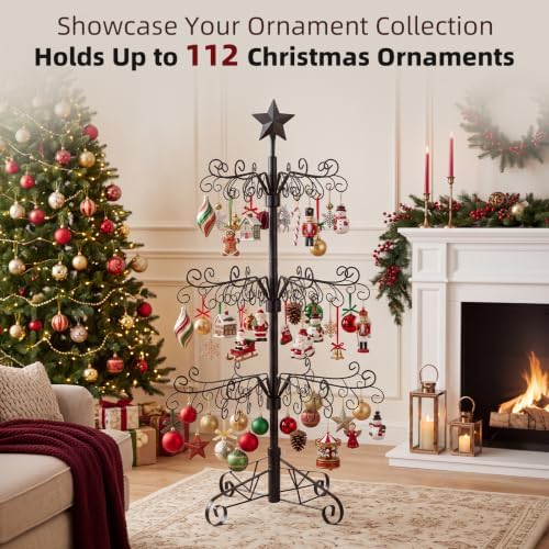 Aduanbang Christmas Ornament Display Stand Tree 3 FT Iron Rack