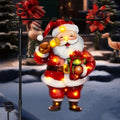 28x40 Solar Christmas Santa Garden Flag, Outdoor Decor