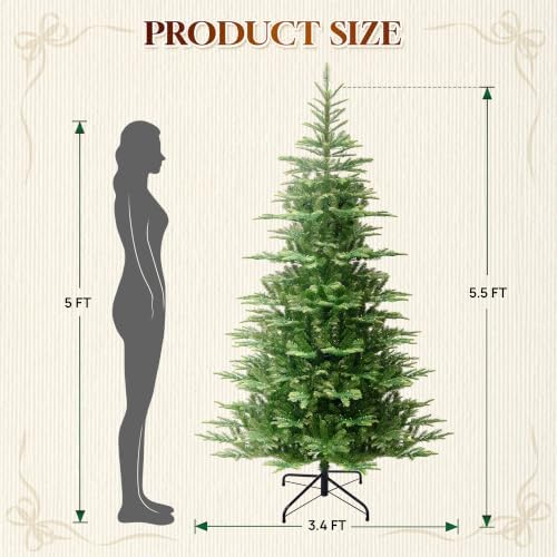 HOLLO STAR 5.5ft Aspen Prelit Christmas Tree, 280 LED Lights, App Control