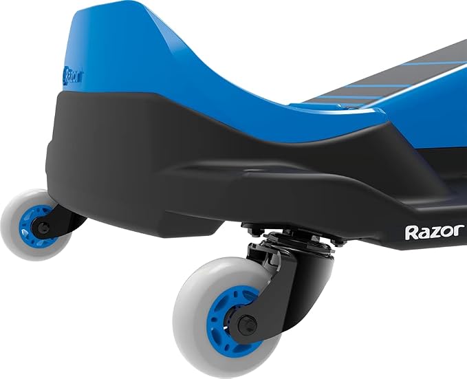 Razor Crazy Cart Shift Electric Go Kart for Kids Ages 6+ - 12V Drifting System, High/Low Speed Switch, Simplified Drifting, Riders up to 120 lbs, Black/Blue