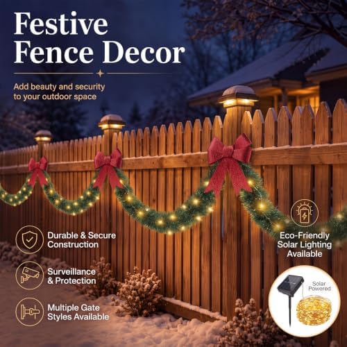 Kingdder 4 Pcs 30FT Outdoor Christmas Garland with Solar Lights, Warm White