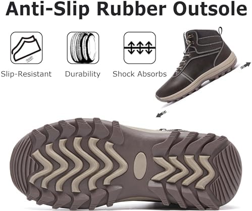 Mens Snow Boots Water Resistant Warm Fur Lined Winter Shoes