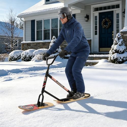 Snow Scooter/Ski with 360° Steering 100kg/220.46 lbs Capacity