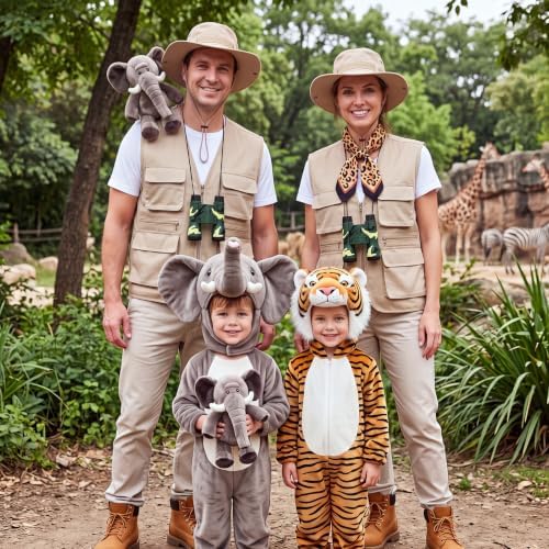 5 Pcs Safari Costume for Women Halloween Cosplay Outfit