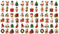 24-Day Mini Christmas Brick Ornament Advent Calendar，3set