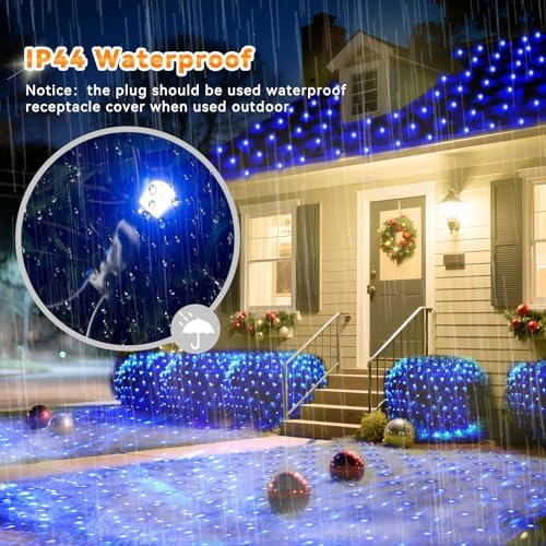 LitHome 21FT x 5FT Christmas Net Lights Outdoor Mesh Lights Connectable