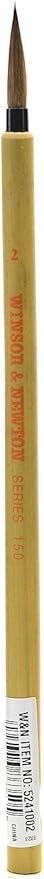 Winsor & Newton 5241002 Series 150 Bamboo Short Round #2 Handle Brush