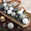 Yunlly 18pcs Neutral Christmas Ball Ornaments Shatterproof Xmas Tree Decor