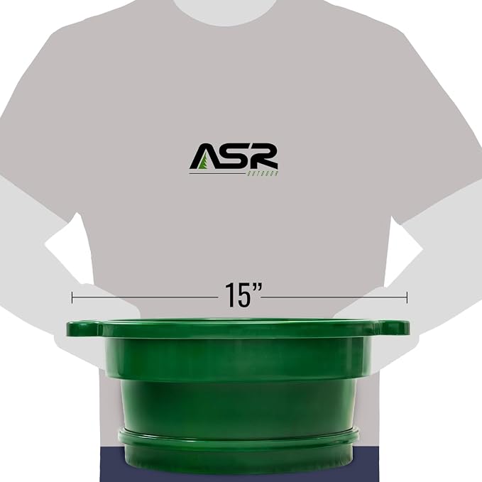 ASR Outdoor DEEP Stacking 1/8" Classifier Screen with Handles, Heavy Duty 5 Gallon Plastic Sifting Sieve