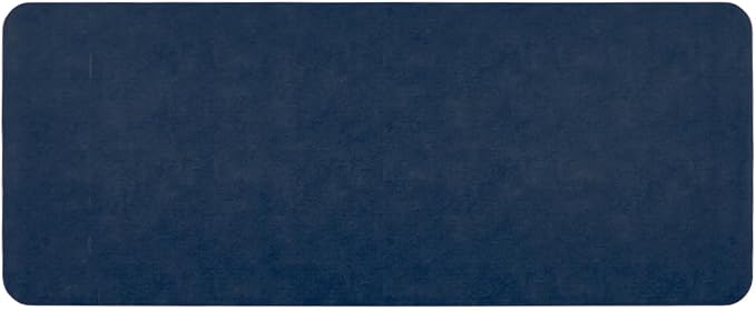 TYUU Bathroom Mat Quick Dry, Bathroom Rugs Non Slip Washable Thin Absorbent Bath Mat Fits Under Door Bathroom Floor Mat Perfect for Bath, Shower, or Sink 24"x60" Navy Blue