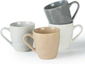 famiware Mars 4 Pieces Coffee Mug, 14oz Tea Mug, Catering Mugs with Handle for Coffee, Tea, Cocoa, Milk, Multi-color