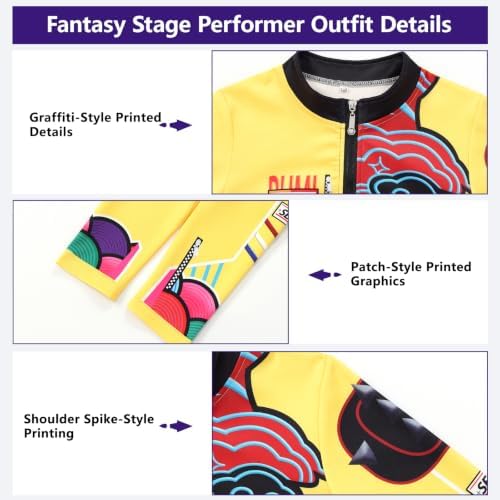 Kids Pop Star Hunter Costume Girls Halloween Costumes with Accessories Set