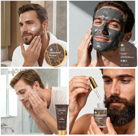 Gifts for Men, 35 Pcs Sandalwood Bath & Body Gifts Basket, Get Well Soon