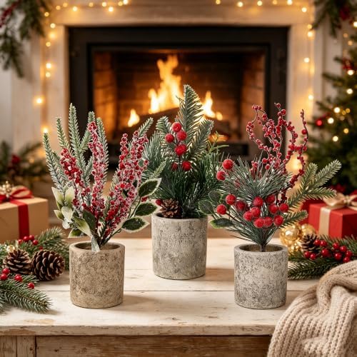 winemana Mini Christmas Tree Table Decorations Indoor Holiday Office Decor