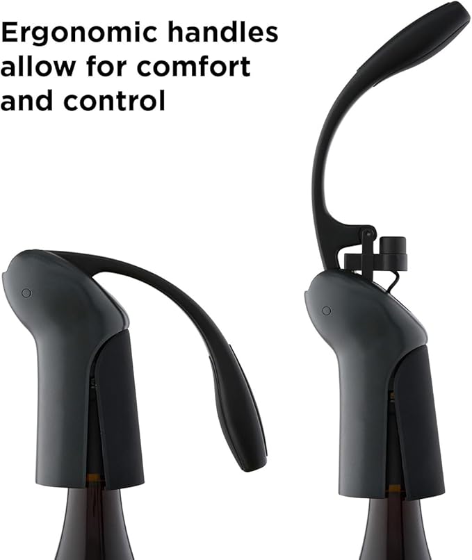 Rabbit Vertical Corkscrew Wine Opener with One-Pull Lever Design, Easy Manual Operation, Includes Foil Cutter and Durable Stainless Steel Spiral