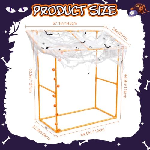 6 Pcs Halloween Candy Stand Photo Booth Pumpkin Lights Party Decor Outdoor