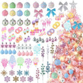 111 Pcs Pastel Christmas Tree Ornaments Candy 2026 New Year Pink Lollipops Snowflake Candy Cupcakes Donuts Ice Cream Foam Hanging Decorations Christmas Tree Birthday Party Wreath Arts Decor