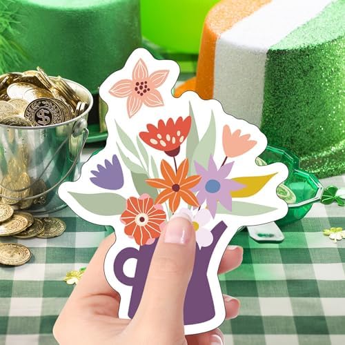 Easter & Spring Decor - 25Pcs Garden Theme Soft Fridge Magnets, Cute Bunny with Flower Pot Magnets for Kids, Spring Classroom Activities, Easter Basket Stuffers & Refrigerator Decor (B)