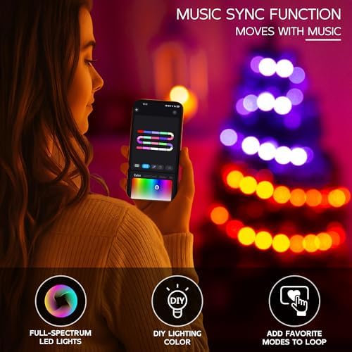 Pink 3ft Christmas Tree with Lights, Small 36inch Artificial Tree Mini Table Top Decorations, Xmas Desk Tree with 80 Colored Lights, 200 Branch, Holiday Decor for Home,Indoor Office Tabletop